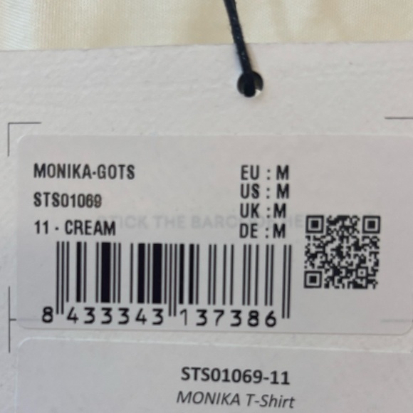 SKFK 100% cotton Geometric Print Tee - Cream - Picture 5 of 5